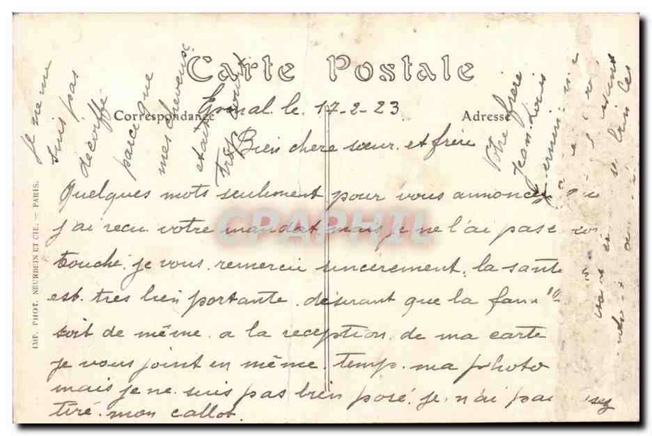 Epinal CPA Le pont de pierre et les quais — Rückseite