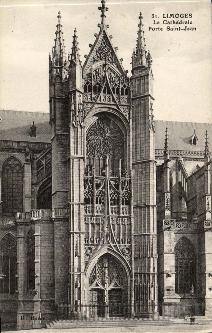 Limoges CPA La cathedrale Porte Saint Jean