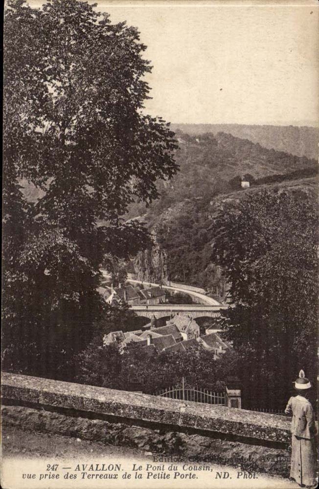 Avallon — Vue prise des Terreaux de la Petite Porte — Le Pont du Cousin — Éditions C. Cousin, n° 247