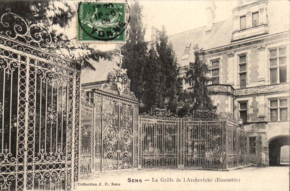 Yonne - Sens - La Grille de l'Archeveche - CPA 