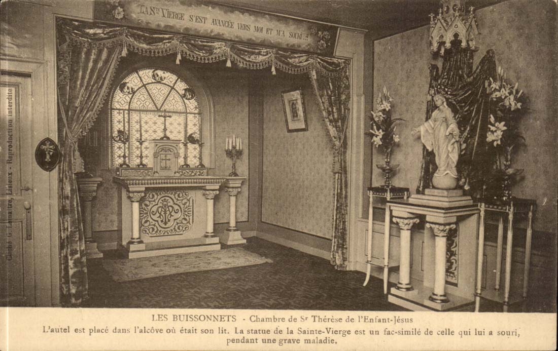 Les Buissonnets — Chambre de Sr Thérèse de l'Enfant-Jésus — éditeur G. Léonard, n° de série non visible