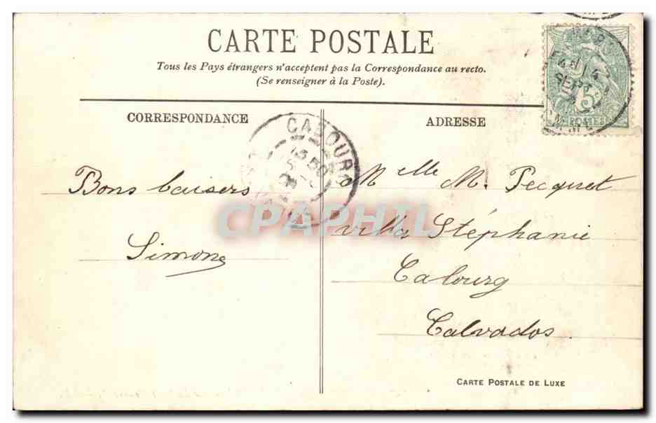 Le Treport - Vue prise du Pont Tournant - CPA  — Rückseite
