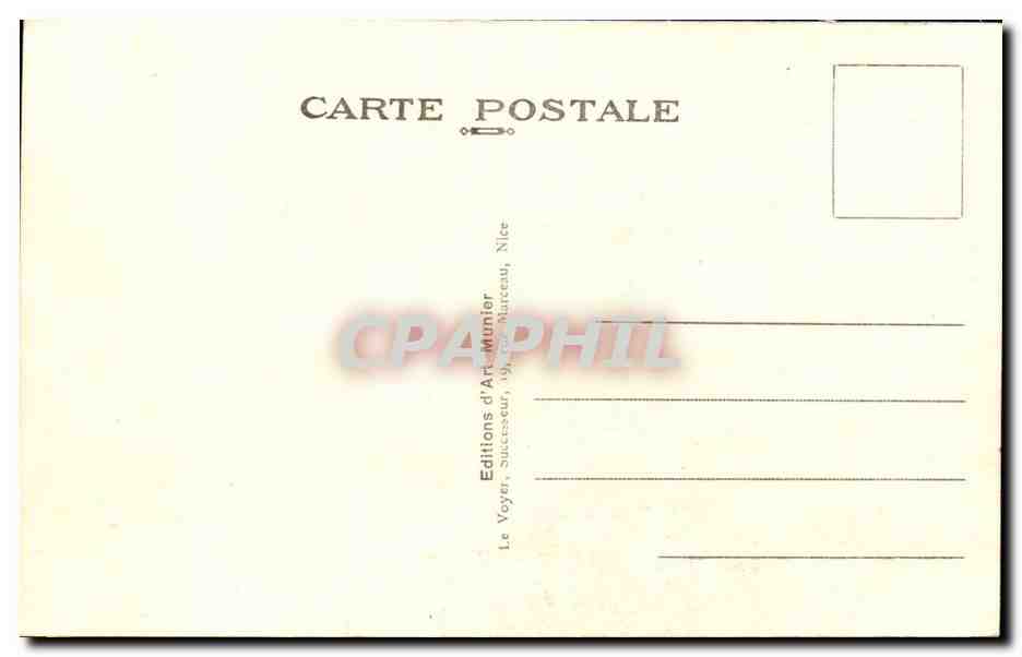 Nice - Panorama de Nice a la frontiere Italienne -CPA  — Rückseite
