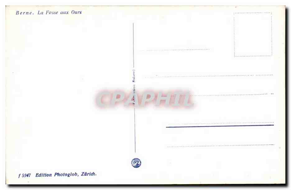 Berne - Bern - Suisse - Schweiz - Baerengraben -CPA  — Rückseite