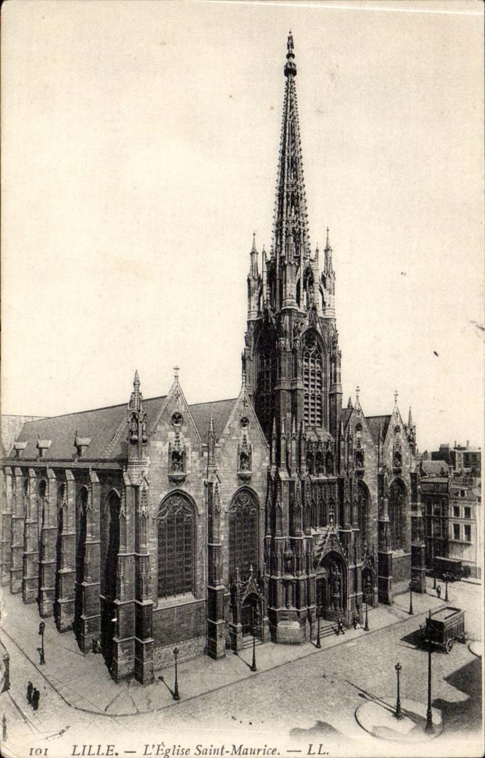 Lille - L'Eglise Saint Maurice - CPA 