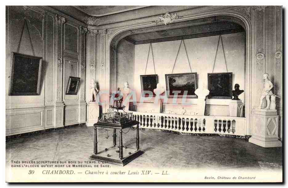 Chambord CPA Chambre a coucher Louis XIV