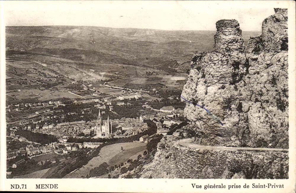 CPA Mende Vue generale prise de Saint Privat