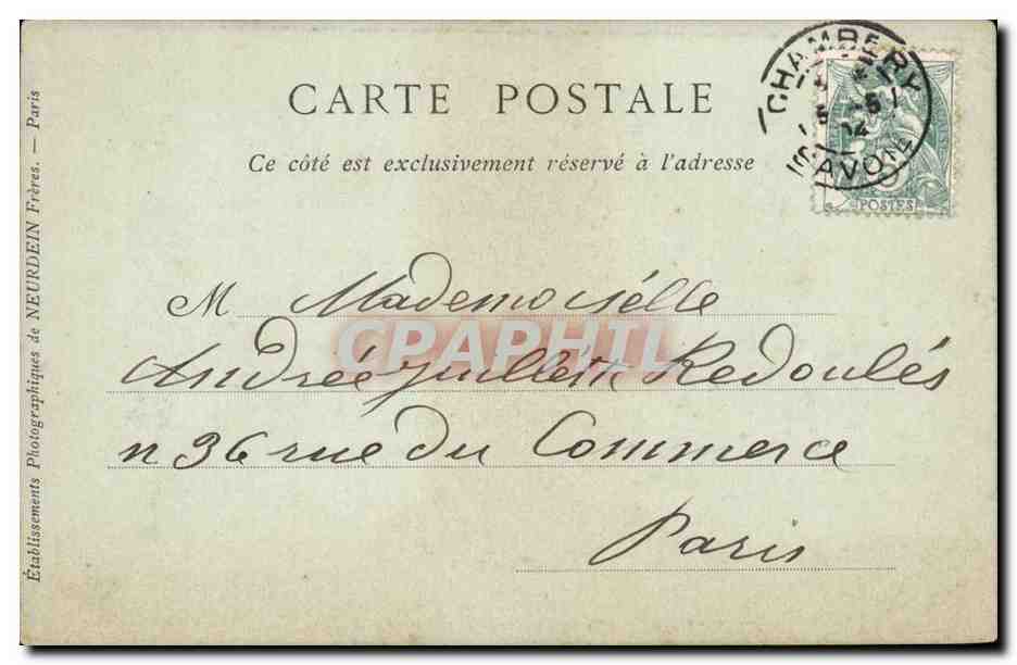 Chambery CPA Les Charmettes Maison de J J Rousseau — Rückseite