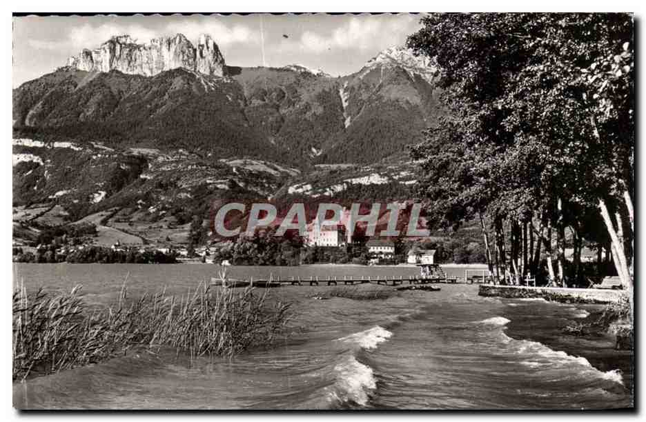 Lac d'Annecy CPA Duingt Le chateau et les dents de Lanfon
