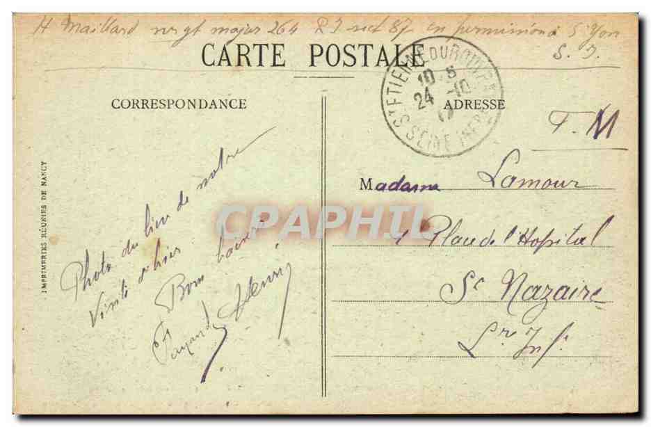 Bonsecours CPA Le nef au mois de Marie — Rückseite