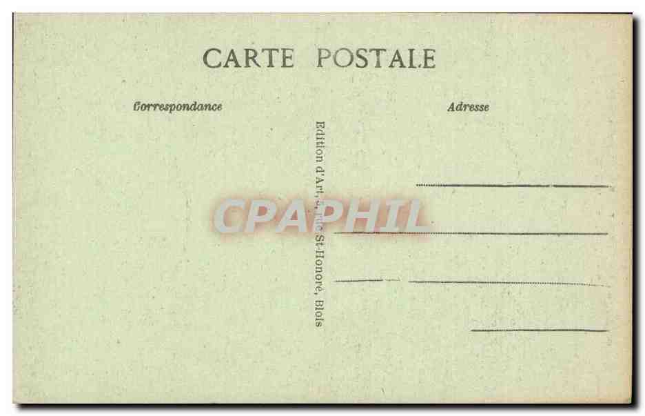 CPA Chateau de Blois Statue representant la Paix (attribuee a Jean Goujon) — Verso