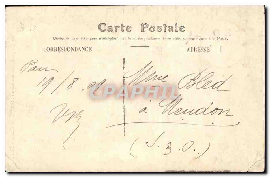 Pau CPA Le chateau Henri IV Statue de Gaston Phebus — Verso