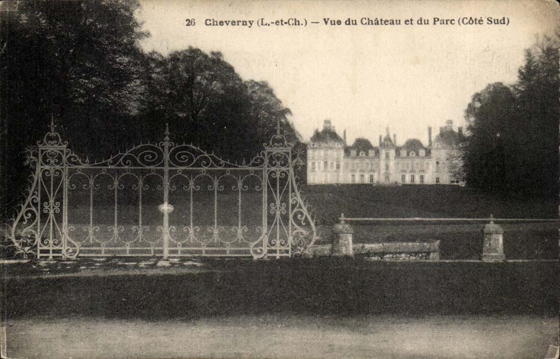 Cheverny - Vue du Chateau et du Parc Cote Sud - CPA 