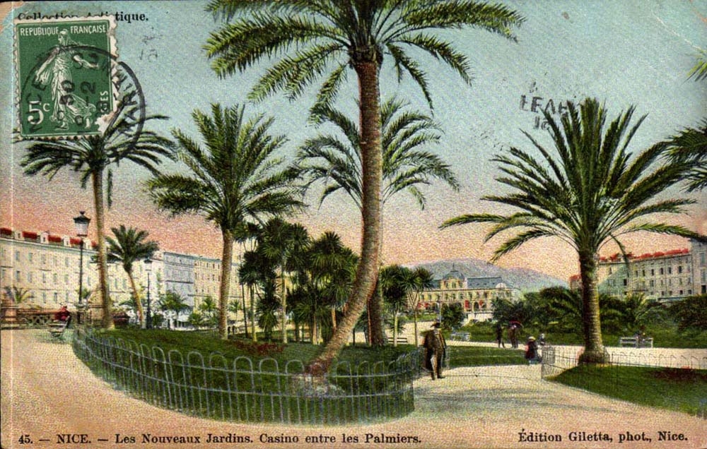 Nice - Jardins des Palmiers et le Casino - CPA 