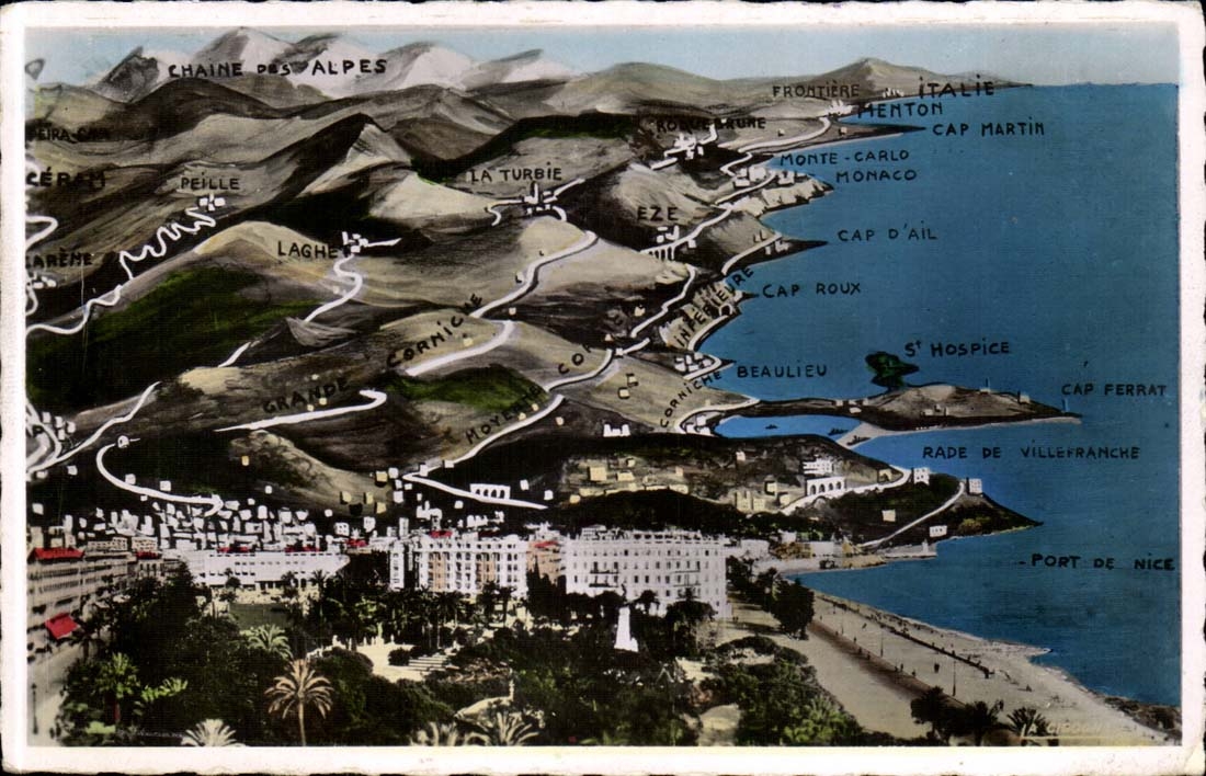 Nice - Excursions ver l'Italie et la Chaine des Alpes - CPA 