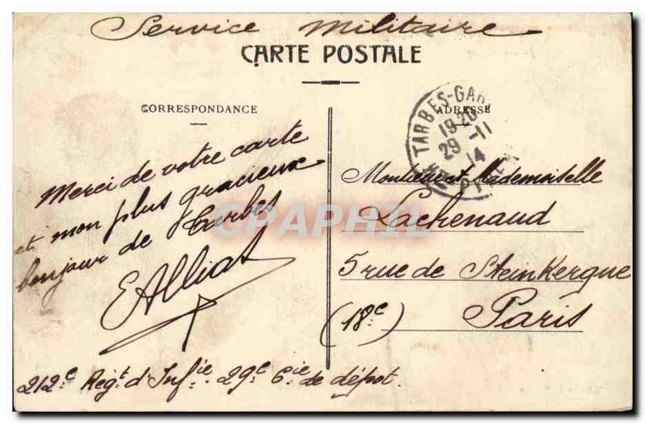 Tarbes - Jardin Massey - Le Chateau - CPA  — Rückseite