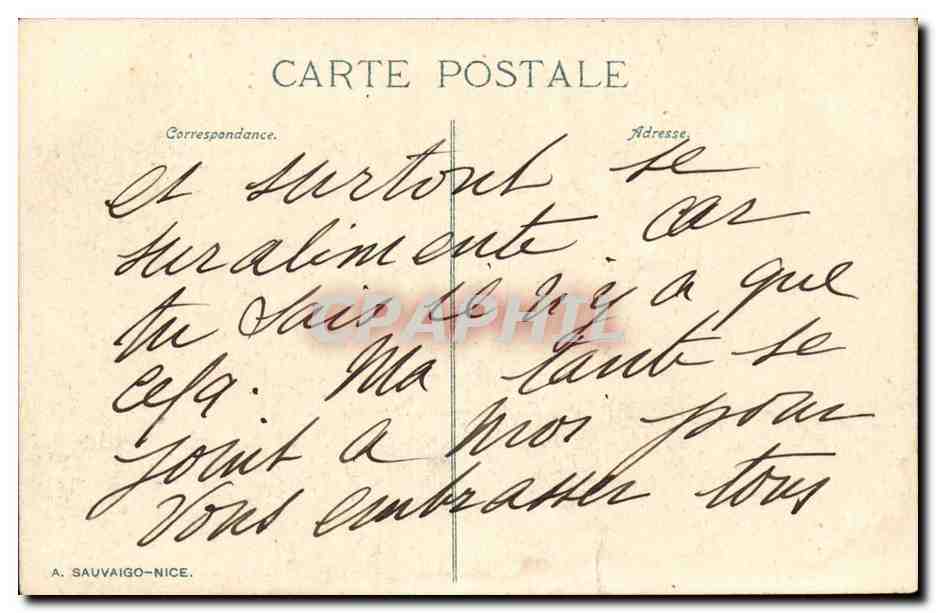 Nice - Le Palais de Justice de la Jetee Promenade - CPA  — Verso