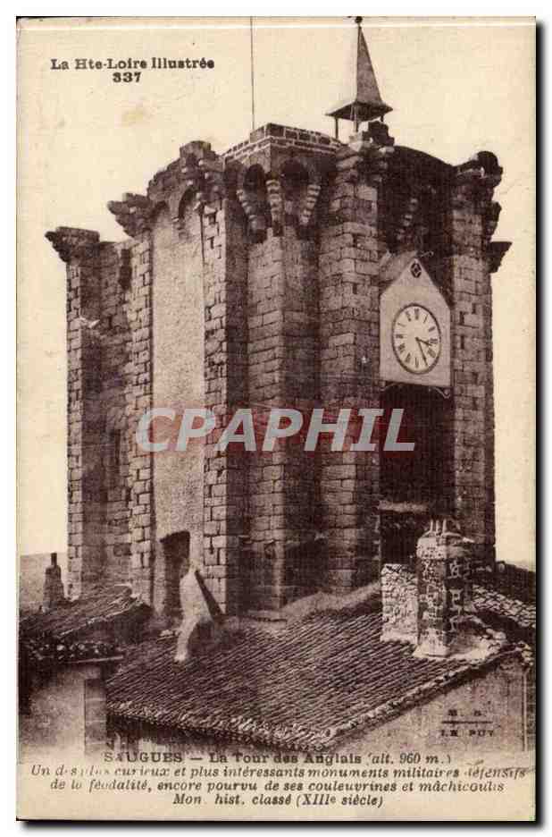 Saugues - La Tour des Anglais alt 960 - CPA 