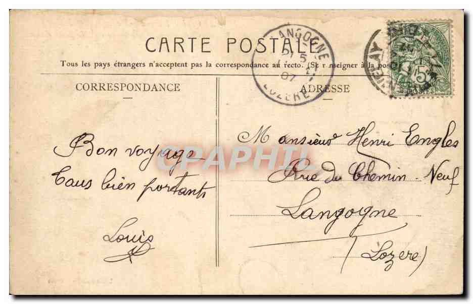 Le Puy - Fontaine Chassain la Cathedrale et Notre Dame de France - CPA  — Verso