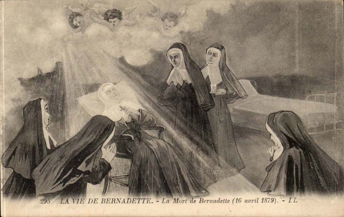 CPA La vie de Bernadette La mort de Bernadette (16 avril 1879)