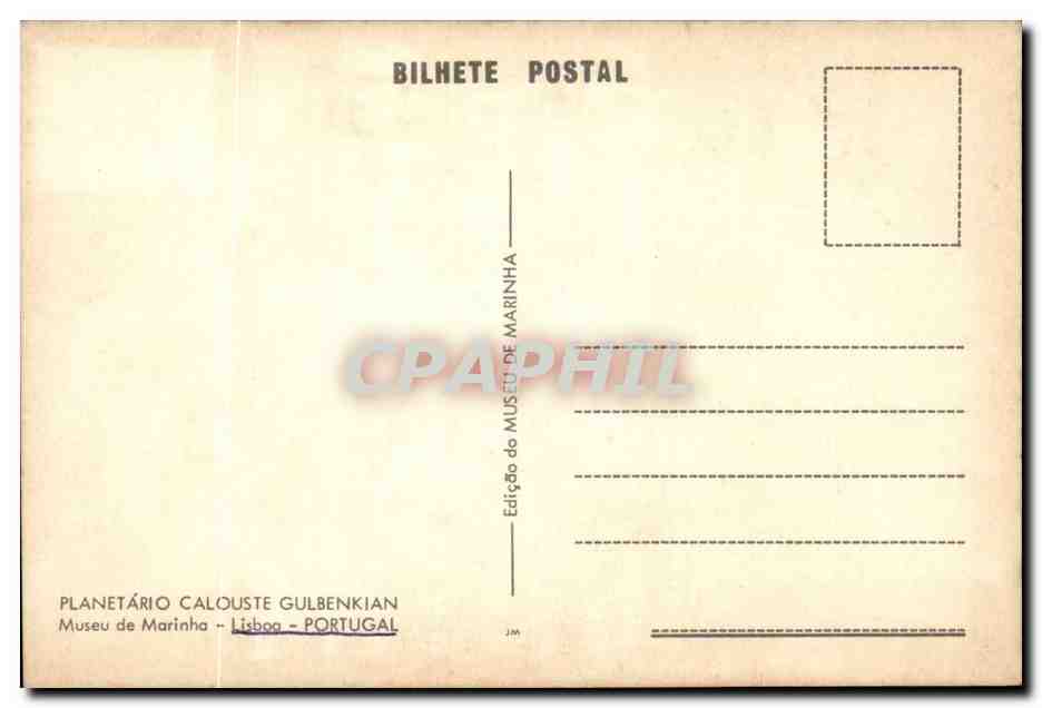 Portugal Planetario Calouste Gulbenkian Museu de Marinha Lisboa — Rückseite