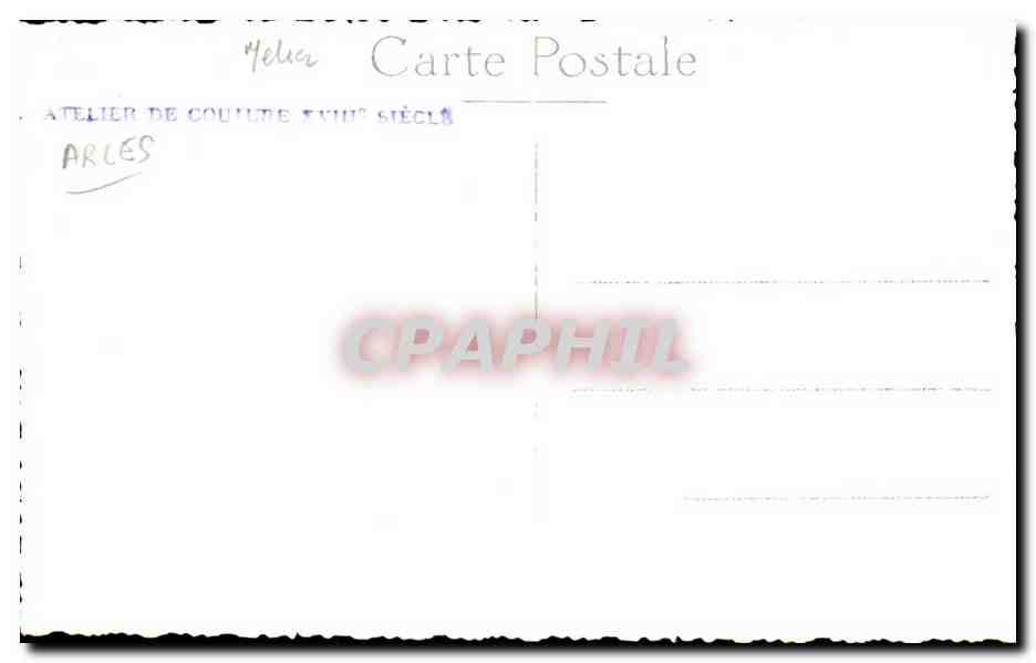 Arles CPA Atelier de couture 18eme (metier) — Rückseite