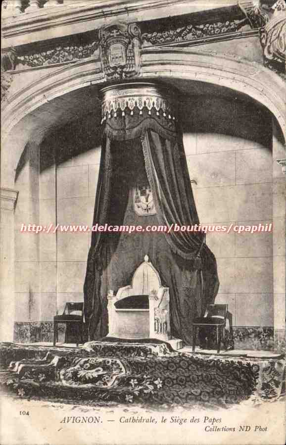Avignon CPA Cathedrale le siege des Papes