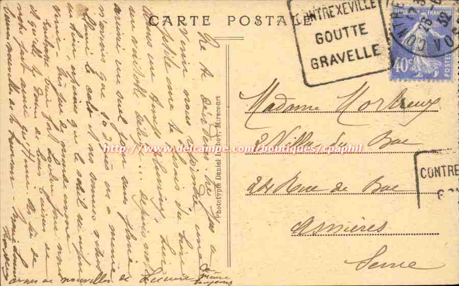 Contrexeville CPA L'etablissement et la source du pavillon — Rückseite
