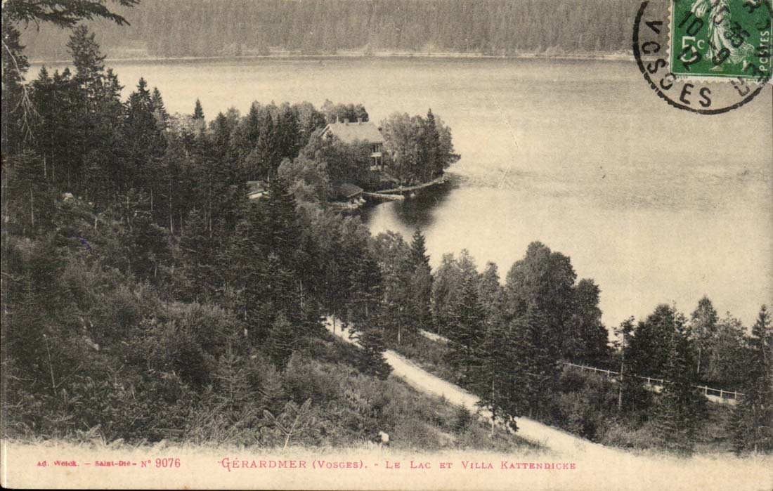 Gerardmer CPA Le lac et le villa Kattendicke