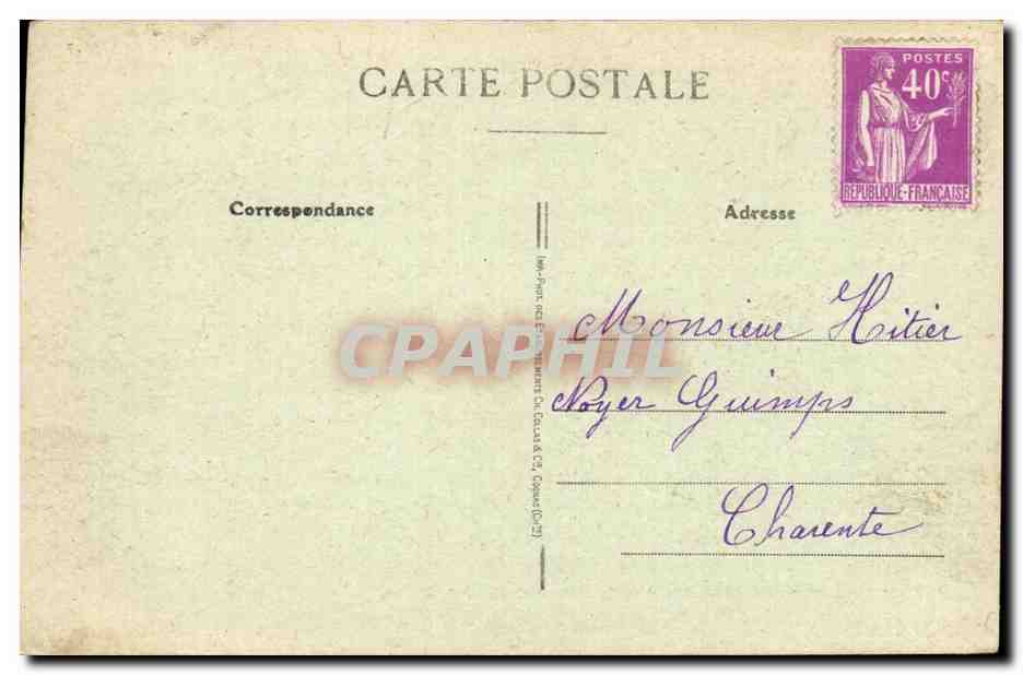 CPA Chateau Francois 1er ancienne salle des gardes Chais Otard Dupuy — Rückseite