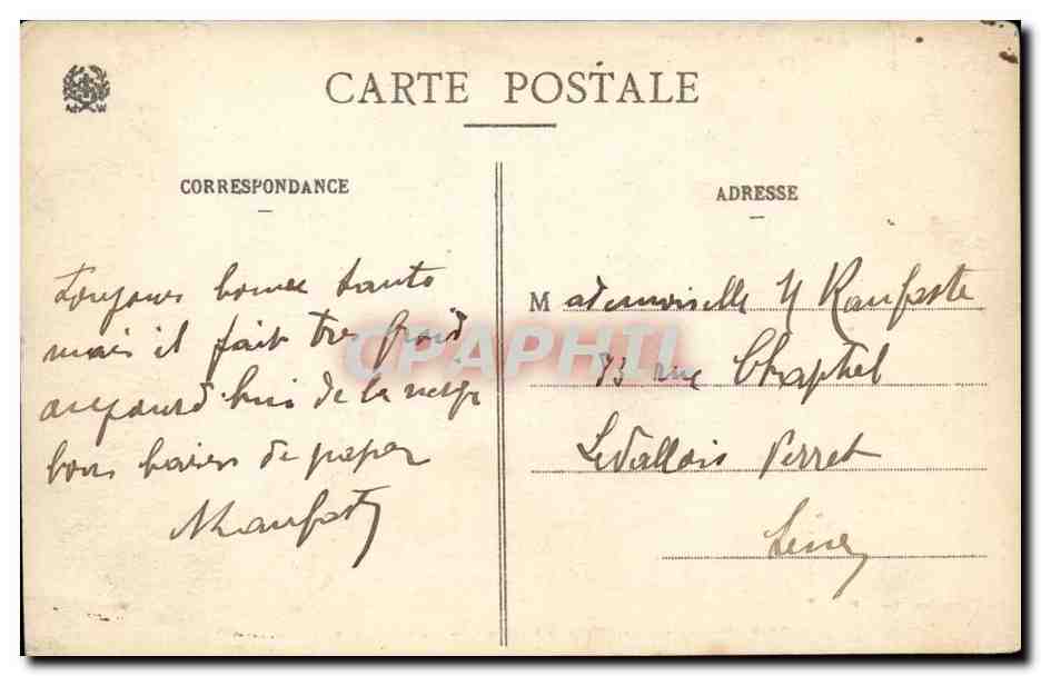 Les Hautes Vosges — Aspect général du Lac Noir (en patois le Nor-Ma), alt. 950 m. — Ad. Weilot, Saint-Dié, n° 9487 — Verso