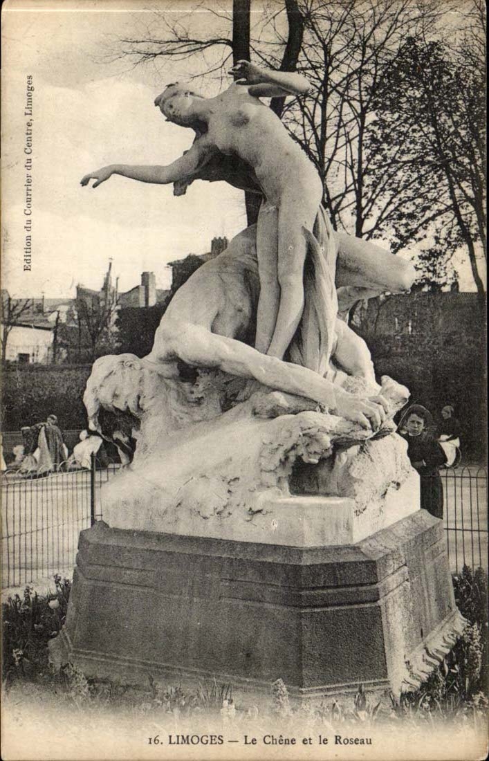 Limoges CPA Le Chene et le roseau