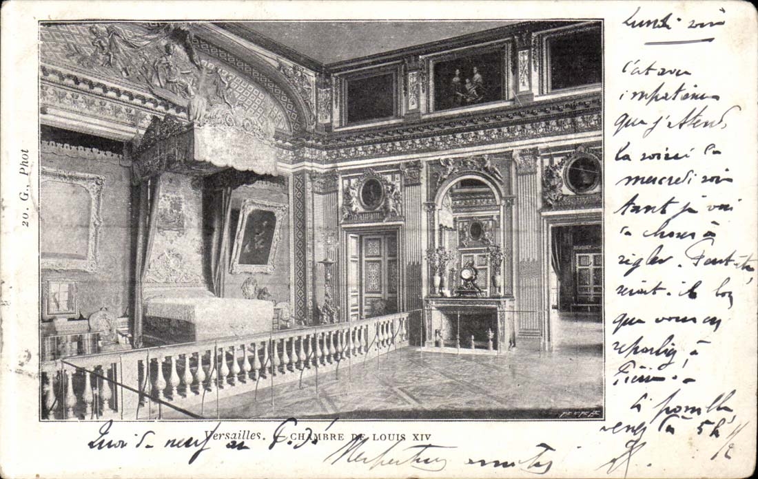 Palais de Versailles CPA Chambre de Louis XIV