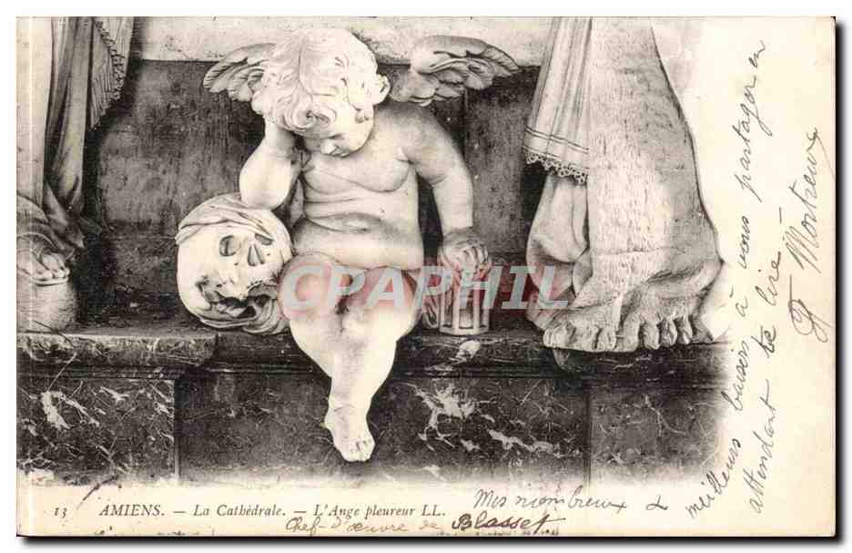 Amiens CPA Cathedrale L'ange pleureur