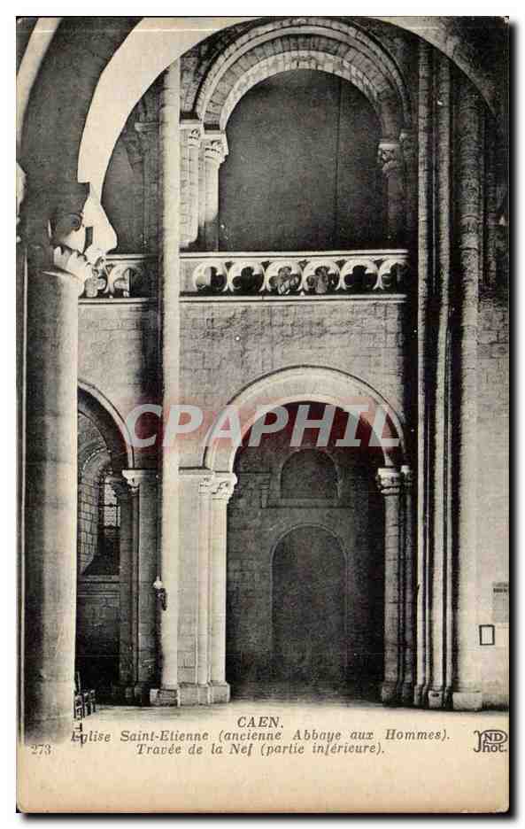 Caen CPA Eglise Saint Etienne (ancienne abbaye aux hommes) Travee de la nef (partie inferieure)