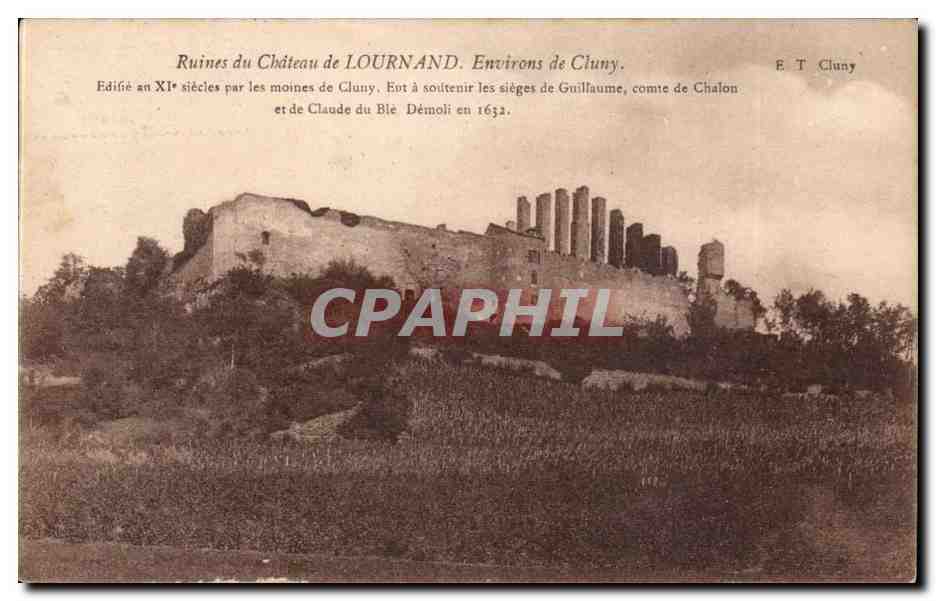 Environs de Cluny - Ruines du Chateau de Lournand - CPA 