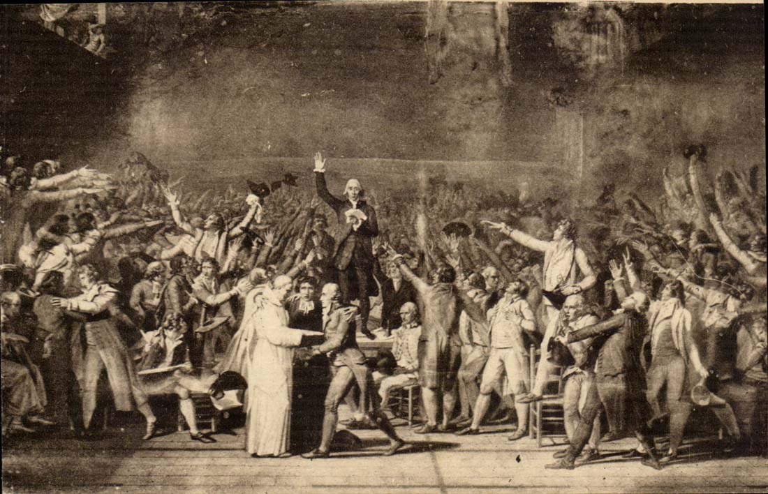 Versailles - Le Musee - Le Serment du Jeu de Paume - David - Tableau - CPA 
