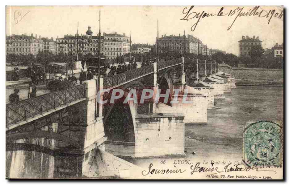 Lyon - Le Pont - 1904 - CPA 