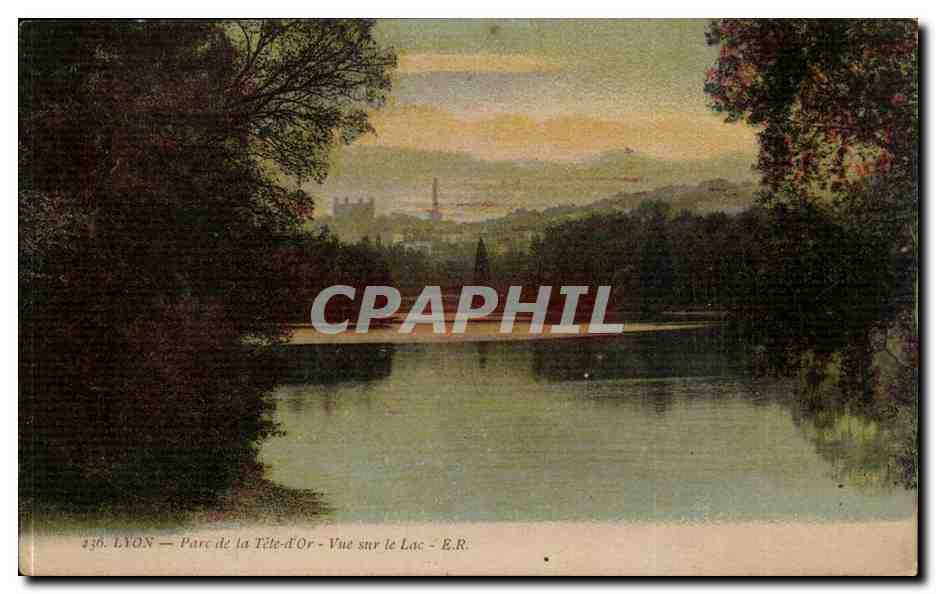 LYON — Parc de la Tête-d'Or — Vue sur le Lac — E.R.