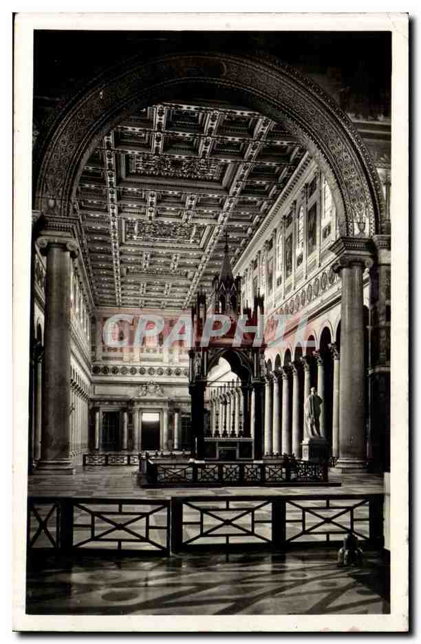 Italie Italia Roma CPA interno della basilica di S Paolo