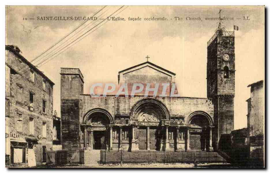 Saint Gilles du GArd CPA L'eglise FAcade occidental