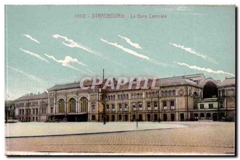 strasbourg CPA La gare centrale