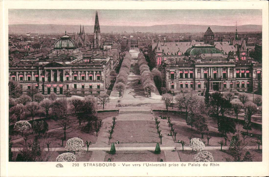 strasbourg CPA Vue sur l'universite prise du palais du Rhin