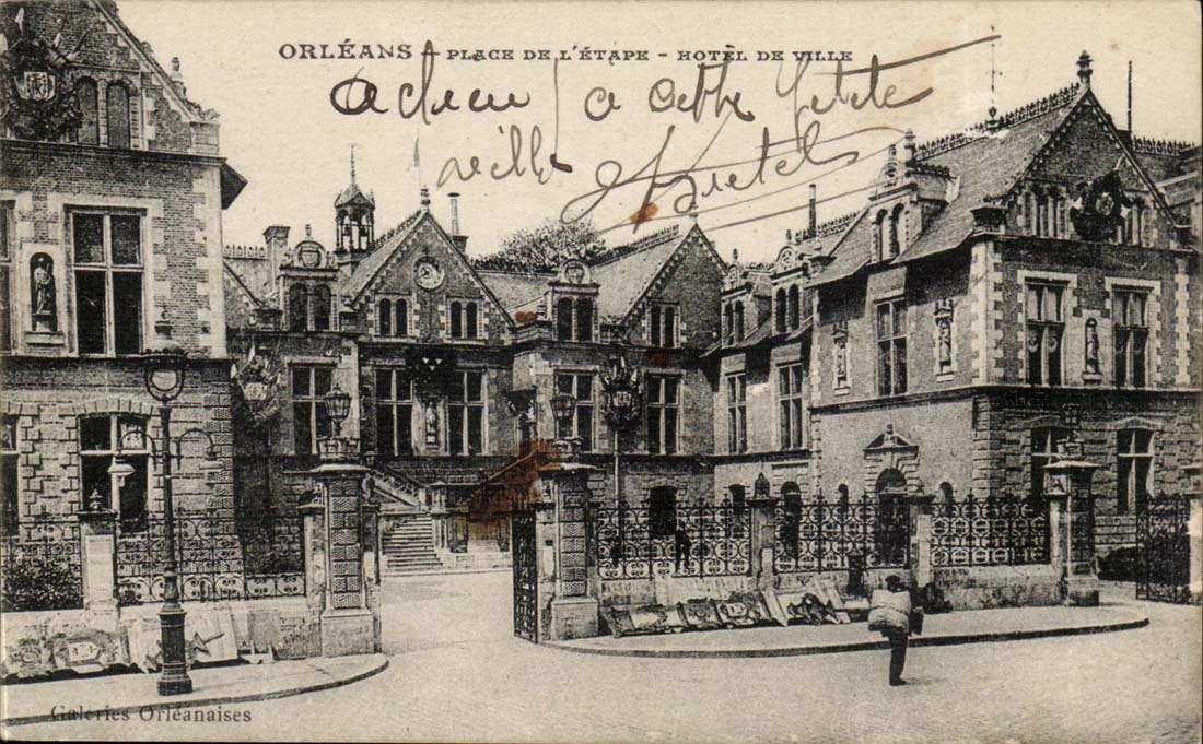 Orleans CPA Place de l'etape Hotel de ville