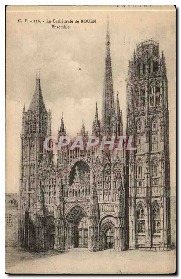 CPA Cathedrale de Rouen Ensemble