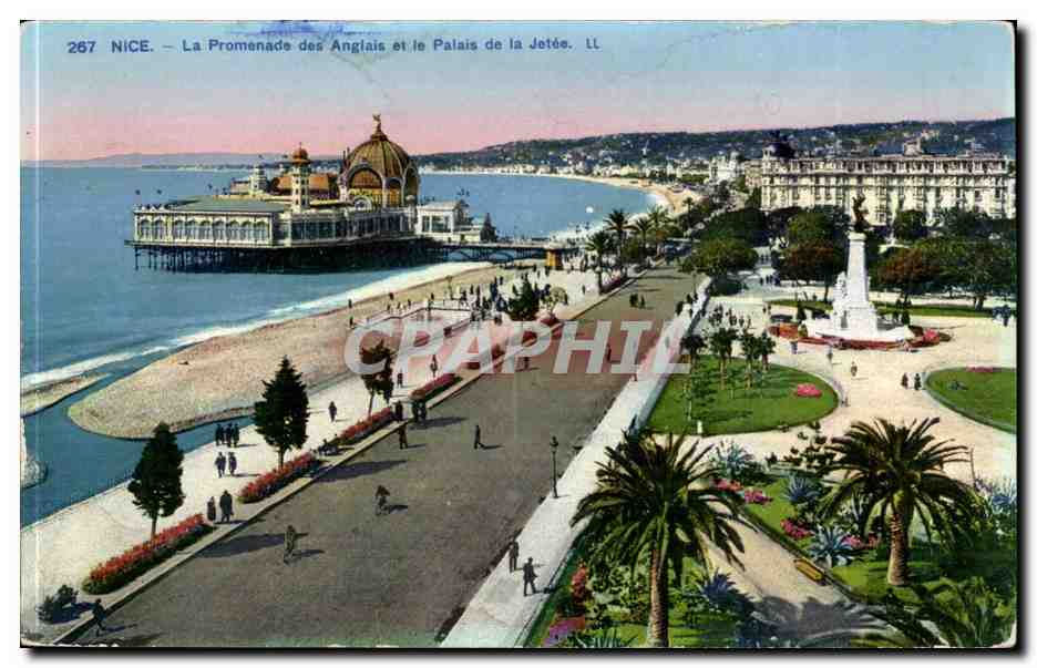 CPA Nice La promenade des anglais et le palais de la jetee