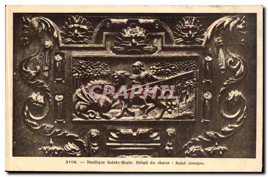 Auch — Basilique Sainte-Marie. Détail du chœur : Saint Georges.