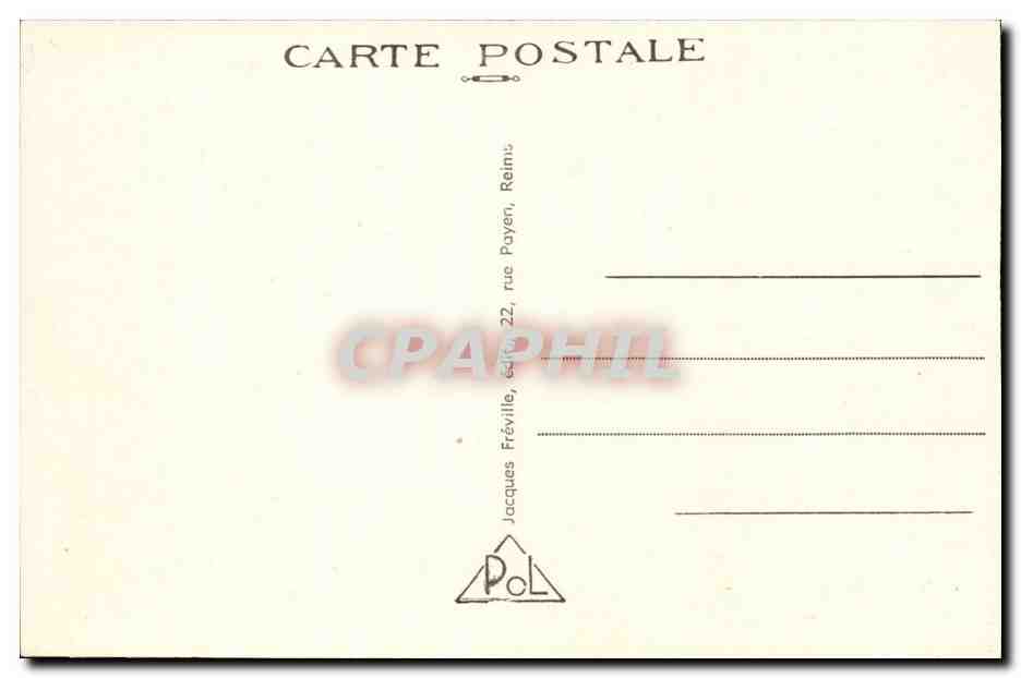 Entrée du Fort de La Pompelle — vue des arches et escaliers — éditeur POL, n° 421 — Rückseite