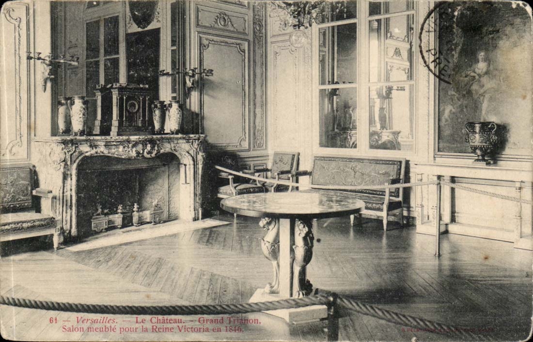 Versailles - Le Chateau Grand Trianon - Salon Meuble pour la Reine Victoria en 1846 - CPA 