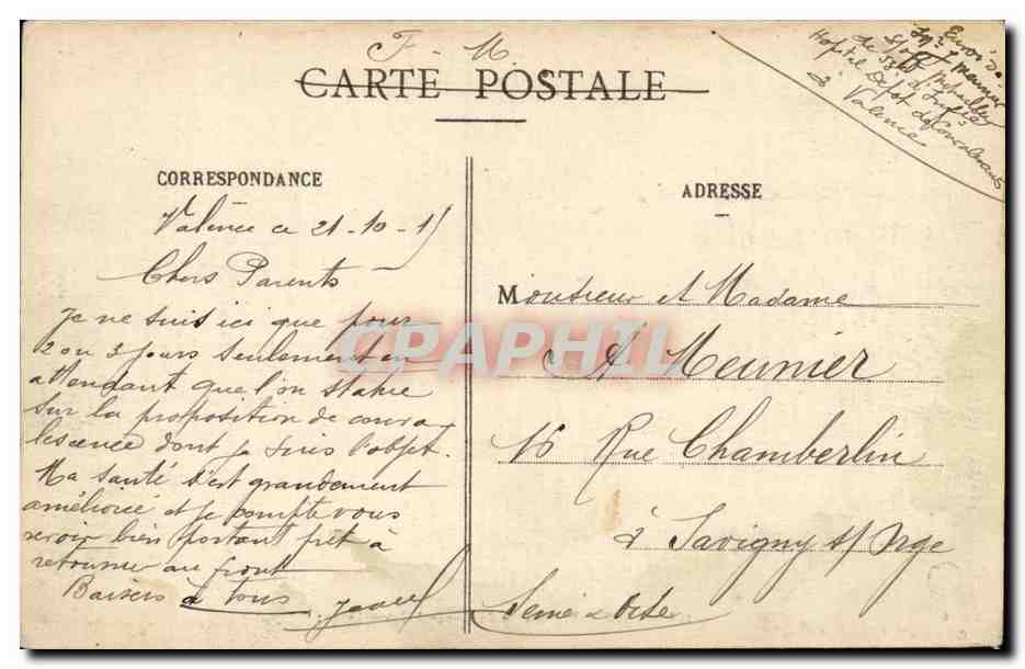Valence - Statue du Général Championnet — Collection P. Peyrouze, n°248 — Achterkant